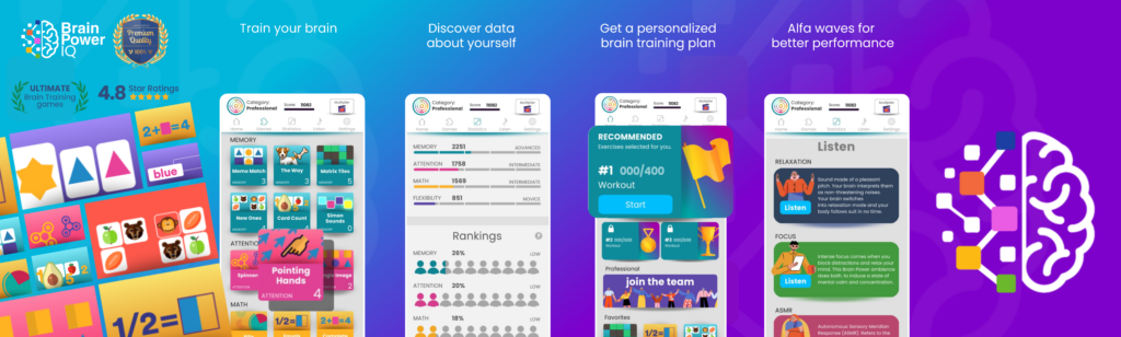 Brain Training games and apps example